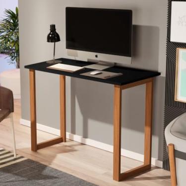 Imagem de Escrivaninha Compacta Preta Mesa de Estudo Escritório Quarto