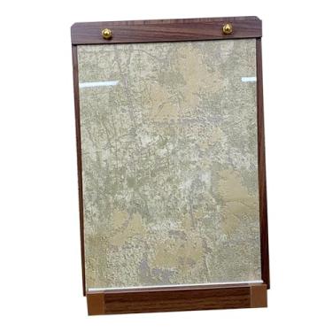 Imagem de oshhni Suporte de exibição de arte de unha, ferramenta de manicure, mesa versátil, portátil, placa de exibição de amostra de ponta de unha de madeira, Amarelo, L