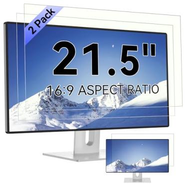 Imagem de [Pacote com 2] Protetor de tela com bloqueio de luz azul para computador de 21,5 polegadas para monitor widescreen 16:9, antirreflexo, proteção contra os olhos, filtro de monitor de LED para PC