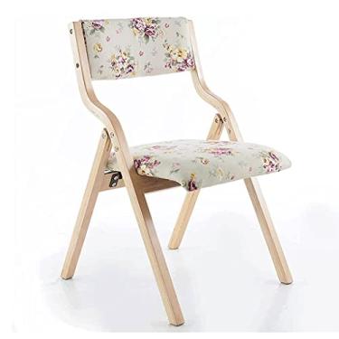 Imagem de NEWCES Cadeira dobrável esponja conforto almofada cadeira de evento cadeira de bétula cadeira de descanso curvada para casa sala de jantar cadeiras de sala de jantar (cor: T, tamanho: 30x19x17 polegadas)