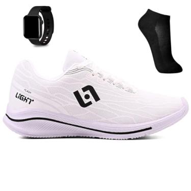 Imagem de Kit Tenis Esportivo Masculino Feminino Adulto Academia Treino Caminhada + Meia e Relogio