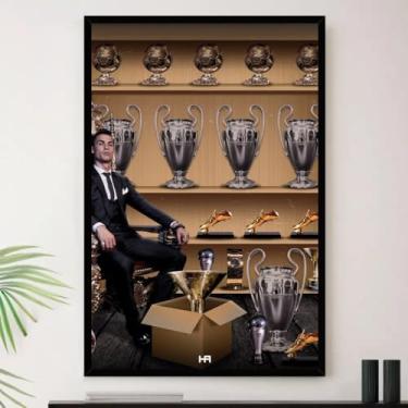 Imagem de Genérico, Quadro Cristiano Ronaldo Titulos Mundo Decorativo A4 23x33cm