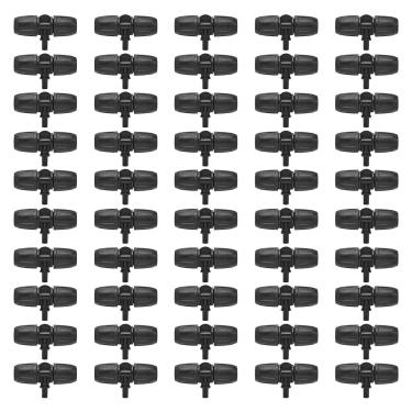Imagem de Encaixe Em T para Mangueira, 50 Peças 8/12 Mm, Portátil, Leve, de Plástico, Encaixe Em T, Conector Em T, Acessório Prático para de Irrigação por Gotejamento de Jardim