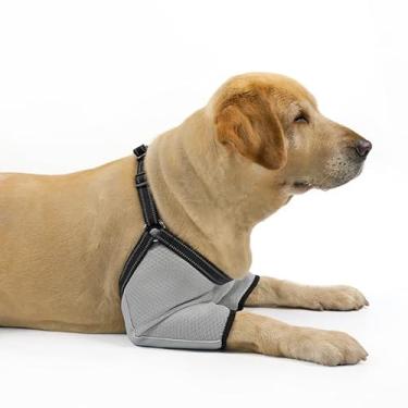 Imagem de Coodeo Protetor de cotovelo para cães com arnês ajustável, mangas macias e respiráveis para cicatrização de feridas e prevenção de lambidas, anéis D para coleira, cotoveleiras para conforto, projetado