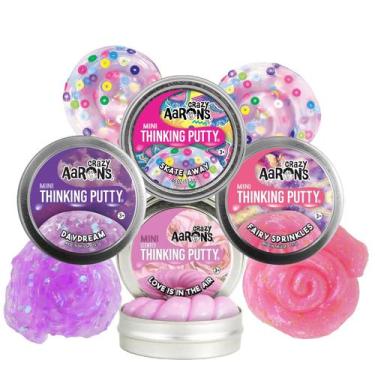 Imagem de Putty Matty's Toy Stop Crazy Aaron's Mini Tins, pacote com 4