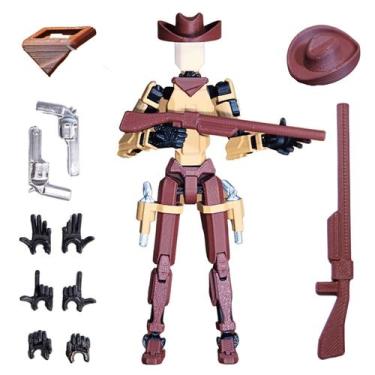 Imagem de Boneco de ação JoriBobo Western Cowboy T13 com boneco impresso em 3D