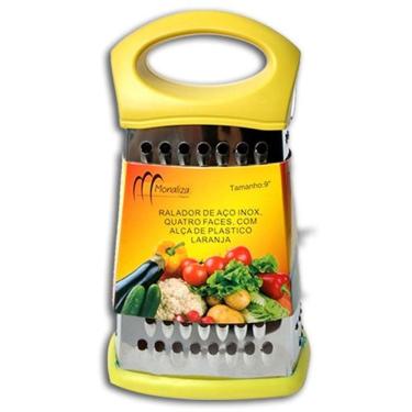 Imagem de Ralador De Aco Inox 4 Faces Com Alca De Plastico