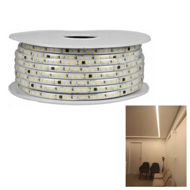 Imagem de Fita de LED SMD 4000K 100 Metros 127V Perfil Plug Conector Fita Dupla Face Gesso Sanca Recepçao