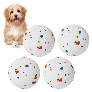 Imagem de HETOO Bolas para cães - Bola de tênis para cães: Bolas de ETPU de 5 cm para cães pequenos e médios - Pacote com 4 brinquedos aquáticos para uso ao ar livre - para lançador automático de bolas de