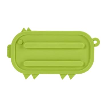 Imagem de AFXGUSD Suporte de Tampa de Silicone, Suporte Multifuncional para Tábua de Corte, 2 Compartimentos com Design de Desenho Animado, Mantém Os Alimentos Organiza, Verde, Tamanho real