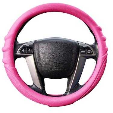 Imagem de FH Group Capa para volante rosa bebê FH3003BABYPINK (silicone W. Grip & Pattern massageador grip cor rosa bebê - serve para a maioria dos carros SUV ou van)