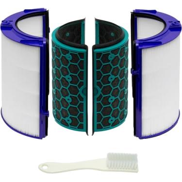 Imagem de Filtro de substituição TP04 para purificador de ar Dyson TP04 HP04 DP04 TP05 DP05 selado dois estágios puro ventilador combinado 360° vidro HEPA filtros e filtro de carvão ativado peça # 968707-04