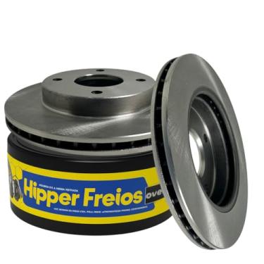 Imagem de Par de Discos de Freio Dianteiro Ventilado HF14A Compatível com Fiesta Ka Courier 1.3 1.4 1.6 Sem ABS 1997 a 2013