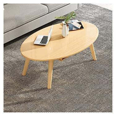 Imagem de Mesa de centro de design simples, mesa lateral oval moderna, mesa de coquetel, usada no quarto, sala de estar, indústria doméstica, janela, janela, mesa, amarela, branca, minimalista para sala de