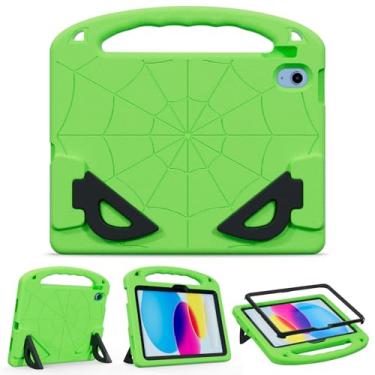 Imagem de XunyLyee Capa infantil para iPad A16 11ª/10ª geração (modelo 2025/2022), capa de proteção contra quedas de corpo inteiro com protetor de tela EVA à prova de choque, verde