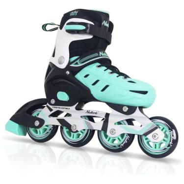Imagem de Patins Regulável e Ajustável para Crianças e Adultos, Tam BR 40 a 43, Nattork, Azul Teal