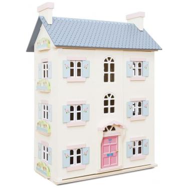 Imagem de Casa de Bonecas de Madeira com 4 Andares 2 Quartos para Crianças a partir de 3 anos, Le Toy Van, Branco