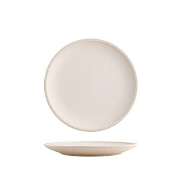 Imagem de Prato de serviço pratos de jantar de porcelana de 26,5 cm elegantes pratos de sobremesa redondos foscos para salada de sushi, bife e macarrão, pratos de mesa domésticos, pratos de cores sortidas (cor