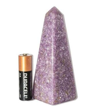 Imagem de Obelisco de Lepidolita Mica Natural - 9 a 10 cm - Classe B - Cristaisd