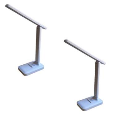 Imagem de 2 Abajur Luminária De Mesa Articulável 12 Leds Recarregável - Idea