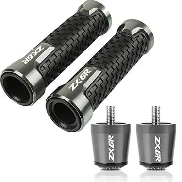 Imagem de XLYJ Para Kawasaki Ninja ZX-6R ZX6R ZX 6R 2019 2020 2021 2022 Punhos de motocicleta Tampões de extremidade de barra de guidão Plugue de guidão Tampa de extremidade de aperto Extremidades de barra (Cor
