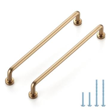 Imagem de JOY DECOR Puxadores de armário – orifício central de 15 cm, bronze champanhe, pacote com 15, alças de armário de liga de zinco para gavetas e armário – ferragens de estilo vintage para cozinha