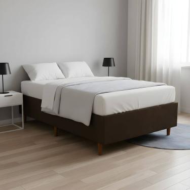 Imagem de Base Cama Box Solteiro Padrão 88x188x37 Cor Marrom