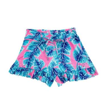 Imagem de Shorts Bermuda Infantil Menina Saída Praia Malha Proteção Uv - Fofotin