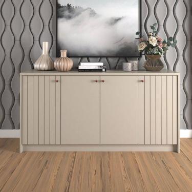 Imagem de Balcão Buffet Lia 4 Portas 3 Prateleiras Off White - Cimol