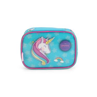 Imagem de Estojo Escolar Feminino Unicórnios 100 Pens Up4You Ref.39424