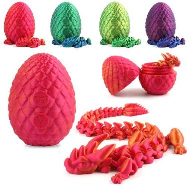 Imagem de Ovos de dragão com dragão dentro de brinquedos Fidget impressos em 3D 