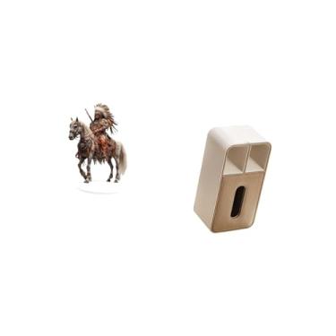 Imagem de Vaveren Centro de Mesa de Acrílico Knight, Decoração à Prova D'água para Mesa com Base, Caixa de Lenços Retangular Multiuso, Porta-guardanapos para Escrit