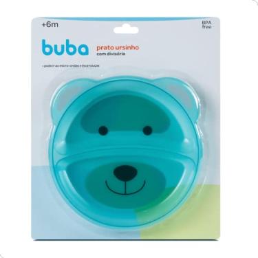 Imagem de Buba Prato Ursinho Com Divisória Azul