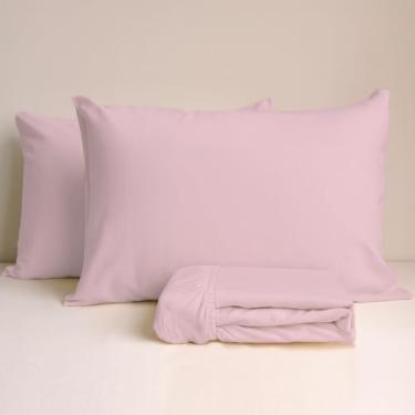 Imagem de Jogo De Lençol Simples Elástico 3 Peças Micro Percal Arte Cazza Azul Casal Queen