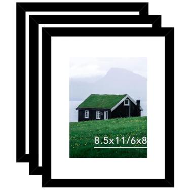 Imagem de JCJMY Conjunto de 3 porta-retratos de 21 x 20 cm com tapete de 15 x 20 cm para certificado de documentos, tela 15 x 20 com tapete ou 21 x 28 sem tapete, moldura para parede ou mesa, pacote com 3,