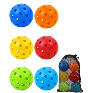 Imagem de Bolas de golfe HOTWIND 3", pacote com 6, Colorful Practice, com bolsa