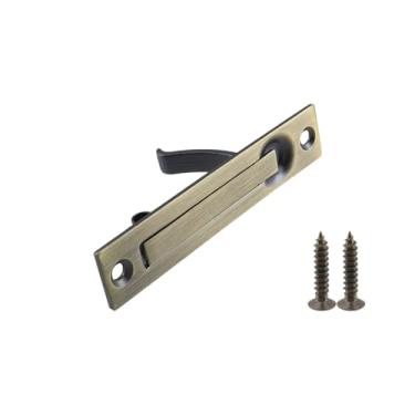 Imagem de Chinflly Puxador de borda de porta de bolso, puxadores de borda oculta para fácil acesso, puxador de porta de bolso elegante, solução ideal de ferragens para portas deslizantes, 1 peça (bronze antigo)