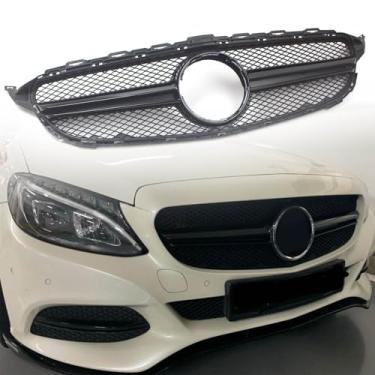 Imagem de FINMOKAL Grelha frontal estilo AMG apto para Mercedes W205 C Classe C250 C300 2015-2018