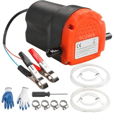 Imagem de PLUMIA Bomba extrator de troca de óleo 12 V 80 W, bomba de transferência de óleo de sucção diesel atualizada com tubo, bomba de troca de óleo marinho e bomba de óleo elétrica, para barco, carro, motocicleta, quadriciclo
