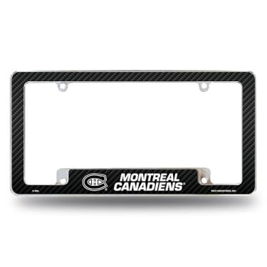 Imagem de Rico Industries NHL Montreal Canadiens Preto 30,48 cm x 15,24 cm Moldura de placa automotiva para carro/caminhão/SUV