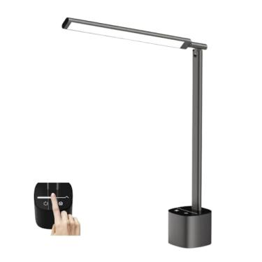 Imagem de Luminária Mesa Led Ajustável Recarregável Dobrável Alumínio 5000mah Portátil Casa Office Camping