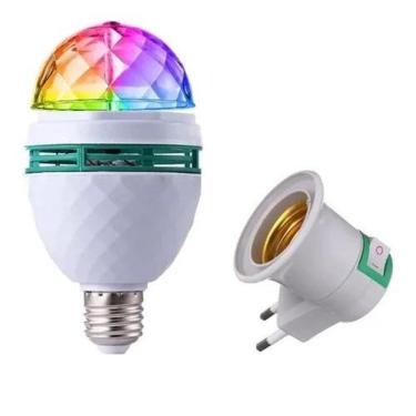 Imagem de Lâmpada Led Globo Colorido Giratório Para Festa Discoteca Dj