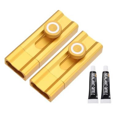 Imagem de PATIKIL 2 peças de trava de parafuso de barril deslizante, trava deslizante de segurança de liga de alumínio adesiva de 7,6 cm, ferragens de portão resistente para tela de janela de celeiro de galpão