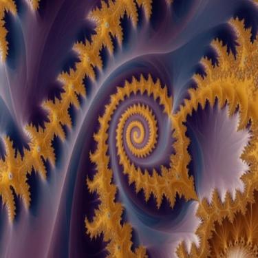 Imagem de Quadro Decorativo Arte Abstrata com Estampa Fractal Tons Terrosos Design Moderno 30x30cm