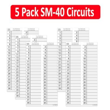 Imagem de Littversions Substituição de vinil 40 circuitos para painel de disjuntor elétrico Siemens etiquetas de diretório adesivos adesivos centros de carga DIRLBLK à prova d'água (pacote com 5)