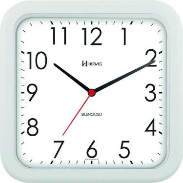 Imagem de Relógio De Parede Herweg 660041 Preto Branco E Cinza Sweep Branco