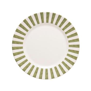 Imagem de Prato Raso Copa E Cia Aquarelle Em Cerâmica Listras Verdes