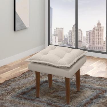 Imagem de Puff Opala Retangular Sala E Quarto Bellamado Cor:bege