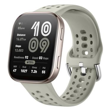 Imagem de ZOCOVIN Pulseira de silicone para Amazfit Helio Strap/Bip 6/Bip 5, pulseira de substituição macia esportiva respirável para Amazfit GTR 4/3 Pro/3/2/2e/47 mm masculina e feminina