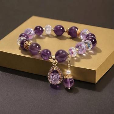 Imagem de Pulseiras femininas com contas boho, cristais de cura, joias modernas, presentes de amizade, dia dos namorados, Natal, moda feminina, Medium, Latão, Sem Pedra Preciosa